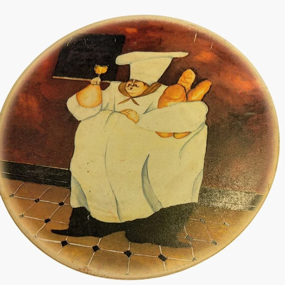 Sakura Fat Chef  Round Coasters Wine Culinary Cork Backed